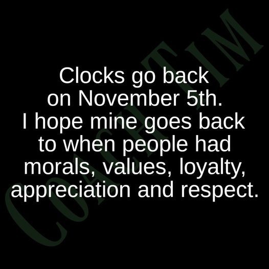 My wish for the clocks going back.