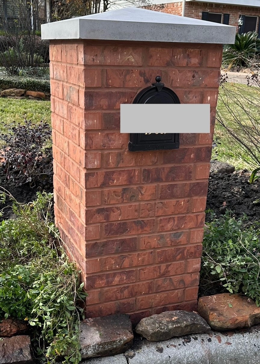 New brick mailbox. Just had this beauty built. The contractor di
