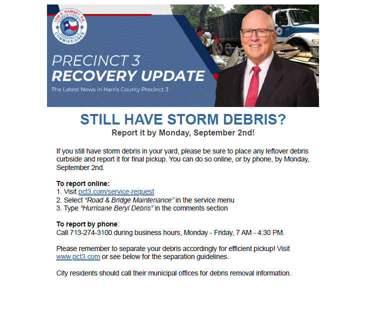 Storm Debris Pick Up