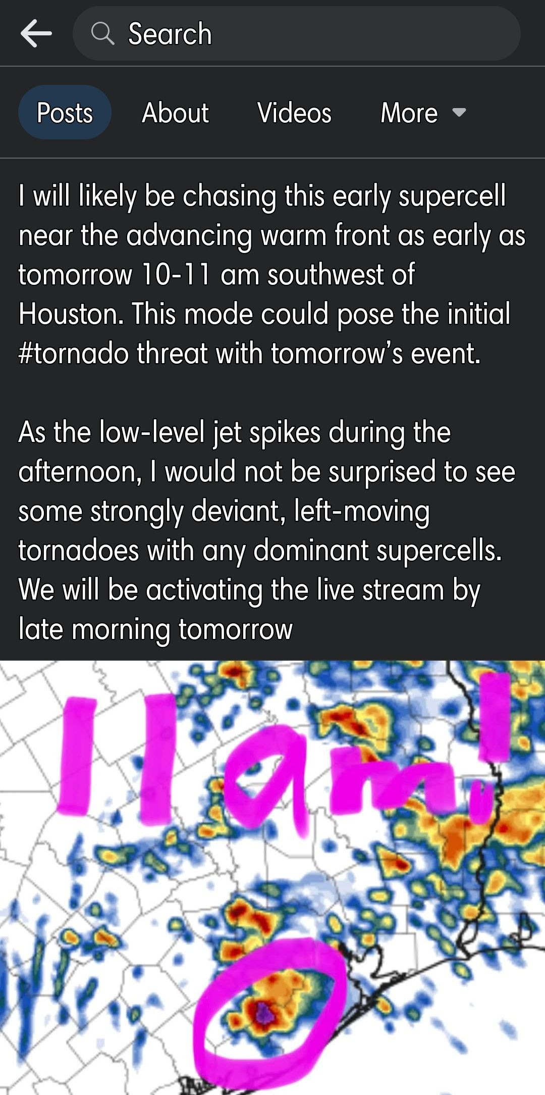 Radar Outage & severe weather
