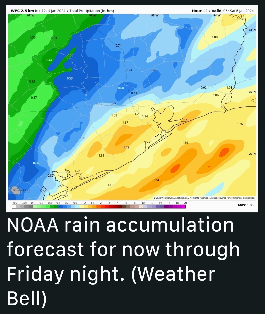 Weekend forecast (Friday & Monday storms)