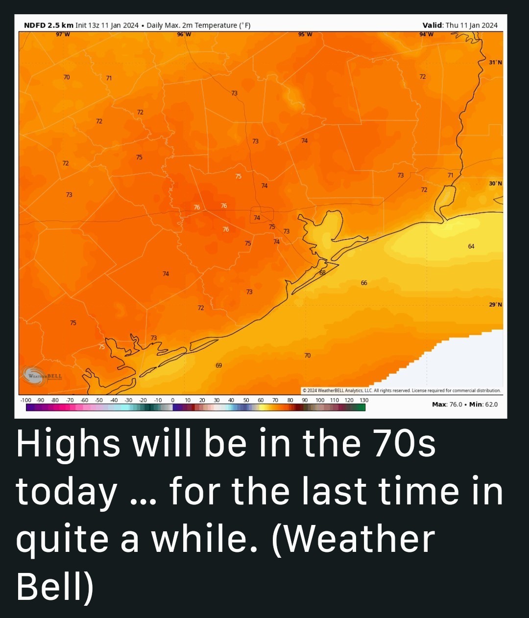 Full forecast plus updated info on the front