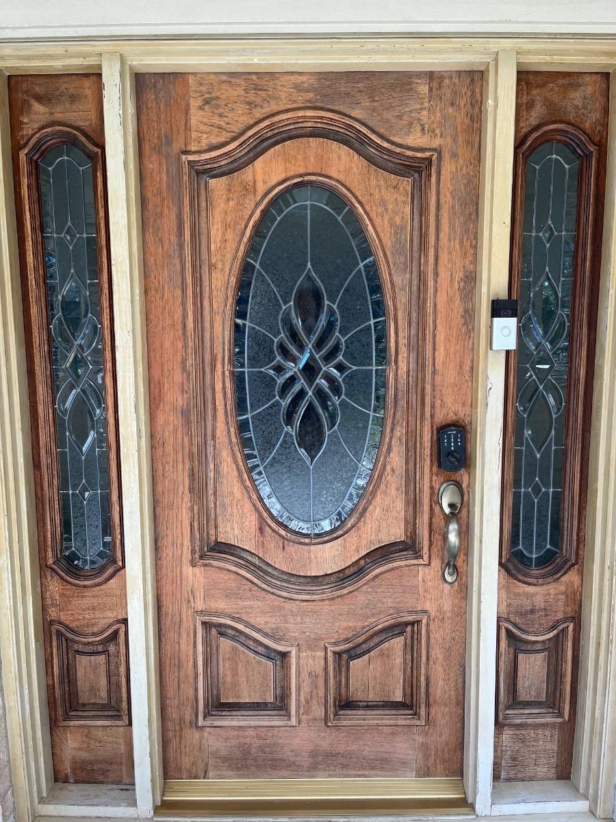Refinishing my front door.