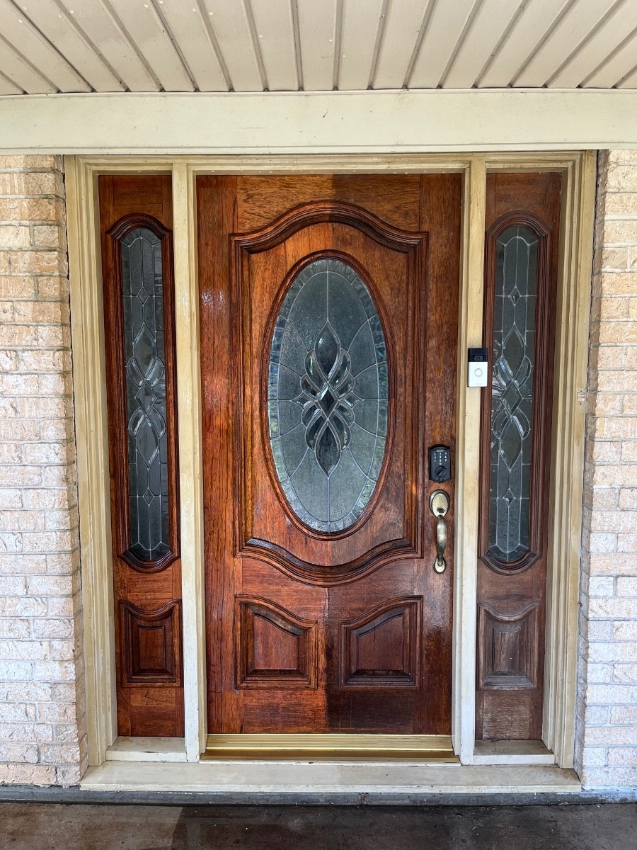 Refinishing my front door.
