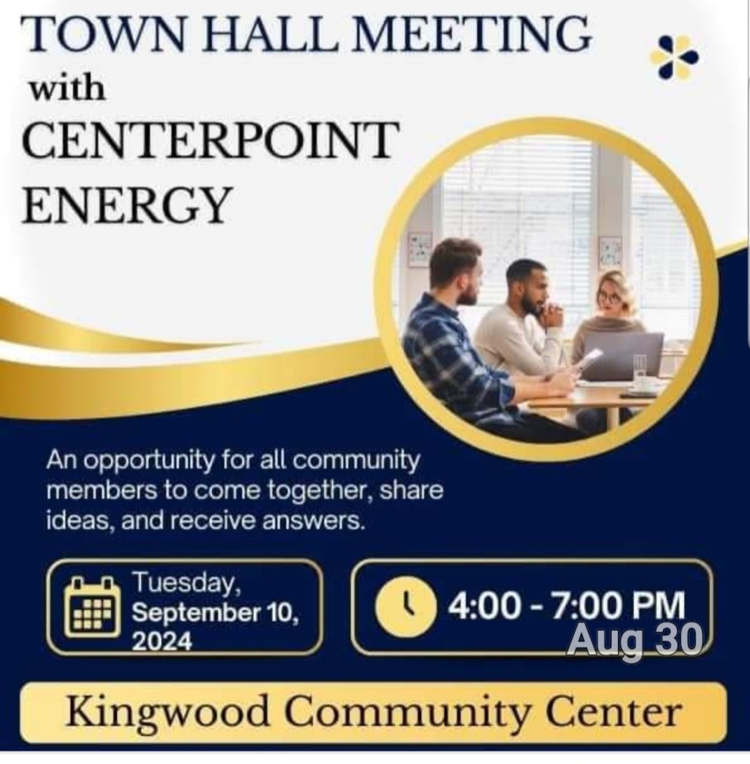 Centerpoint townhall meeting in Kingwood. Saw on other site...