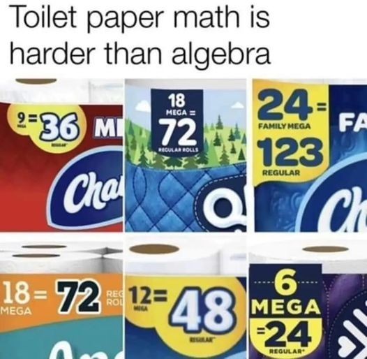 Toilet paper math!