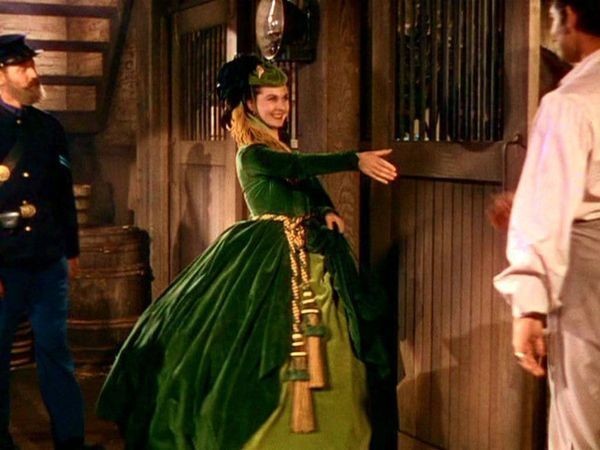 The curtain dress that Scarlett O'Hara (Vivien Leigh) wears to v