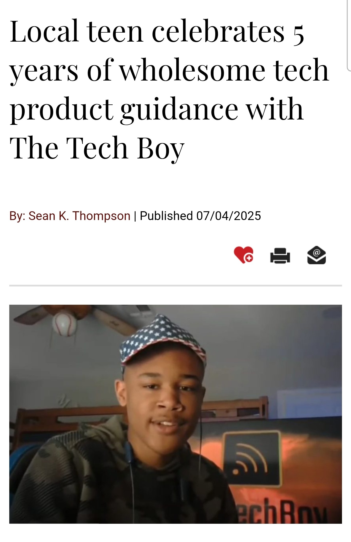 I made the news